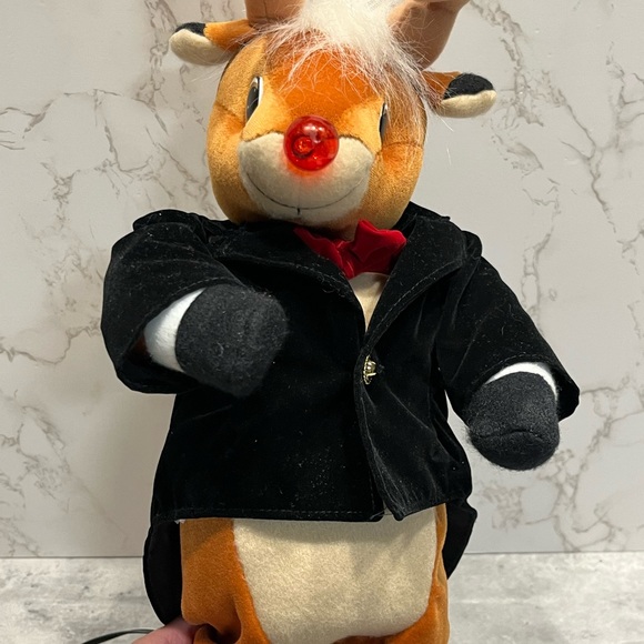 1977 Lighted Motionette Rudolph The Red Nosed Reindeer Dancing Musical RARE +Box - Picture 7 of 16